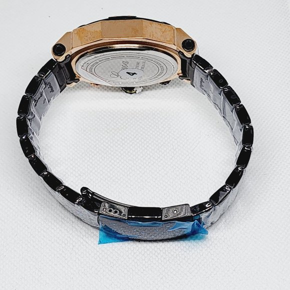 Multi-Functional Quartz Movement Watch in ION Plated Rose Gold & black stainless - Picture 5 of 7